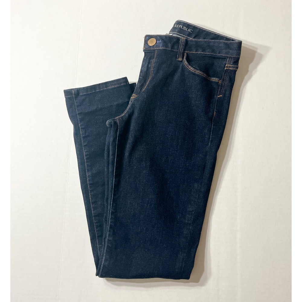 Banana Republic Jeans Womens 27 Skinny Dark Wash Indigo Denim Stretch EUC